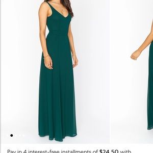 Bridesmaid dress green chiffon Show me your Mumu